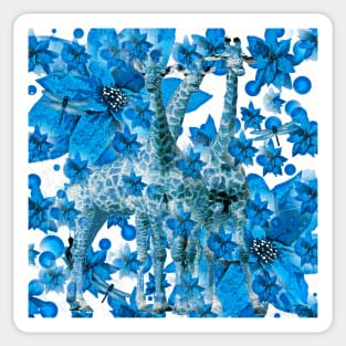 Giraffe so Blue Sticker
